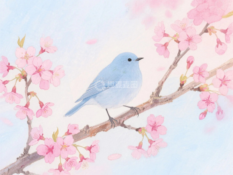 高清大图下载【趣麦麦图】国风水彩水墨花鸟3