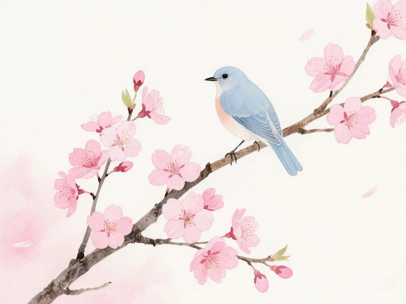 高清大图下载【趣麦麦图】国风水彩水墨花鸟2