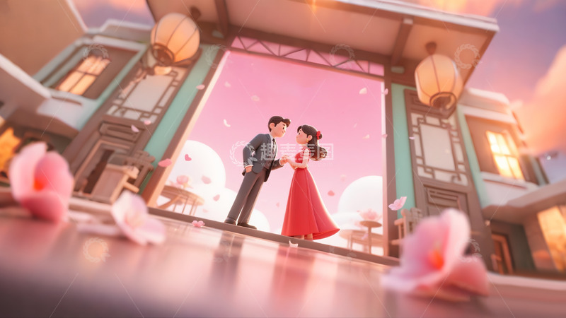 高清大图下载【趣麦麦图】情人节漫画人物情侣3