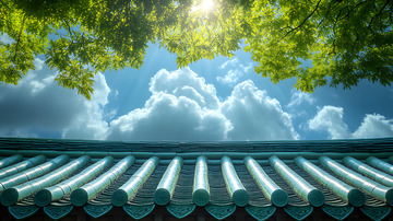 蓝天下的中式建筑屋檐1