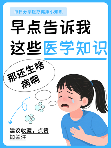 蓝色医学知识分享交流小红书封面