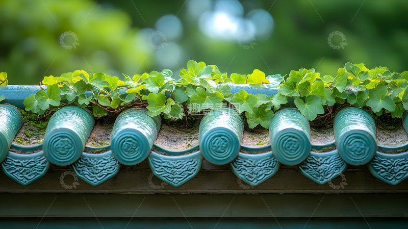 高清大图下载【趣麦麦图】蓝天下的中式建筑屋檐4