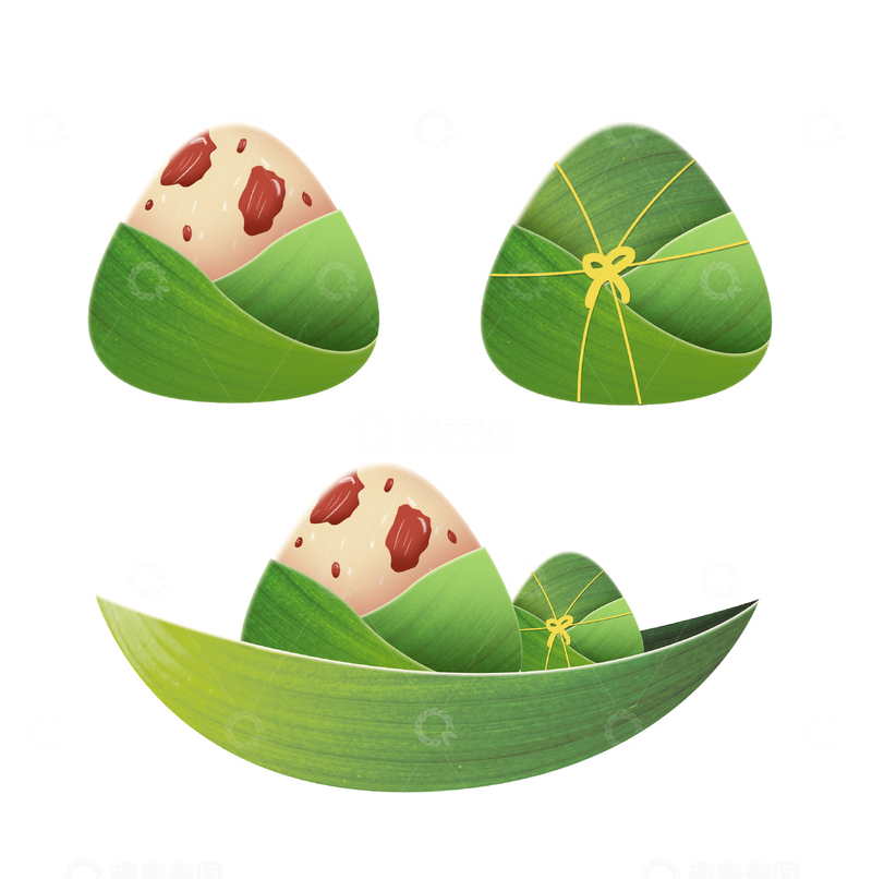 源文件下载【趣麦麦图】端午节粽子元素2