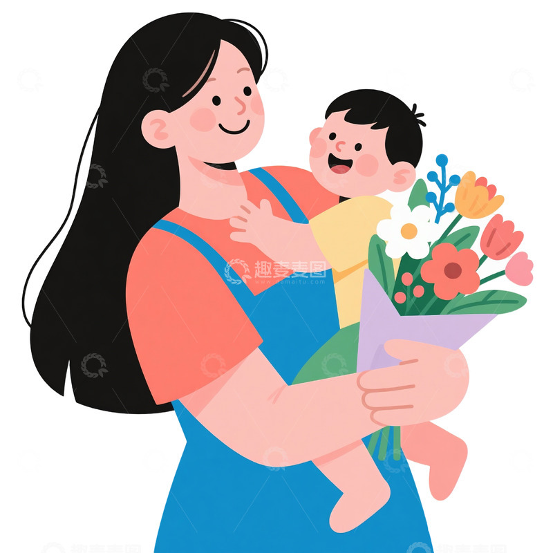 高清大图下载【趣麦麦图】母亲节快乐呀1