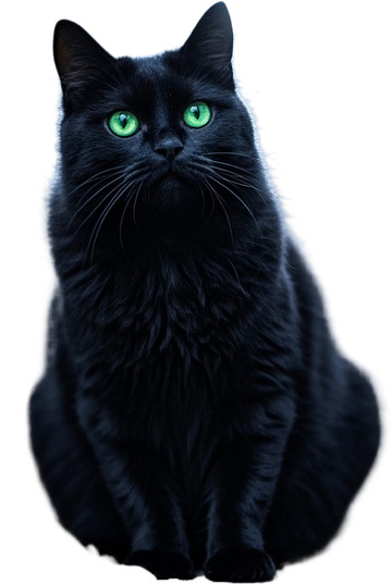 AICG免抠黑猫动物素材