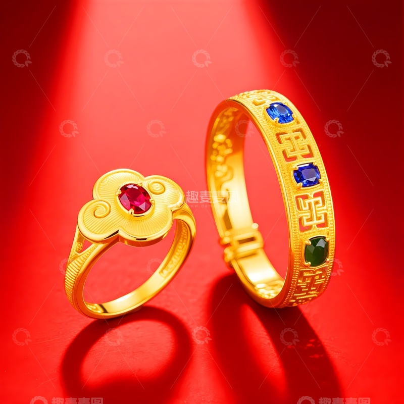 高清大图下载【趣麦麦图】黄金首饰摄影