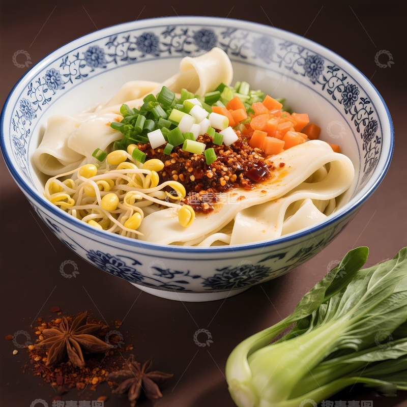 油泼面摄影图片