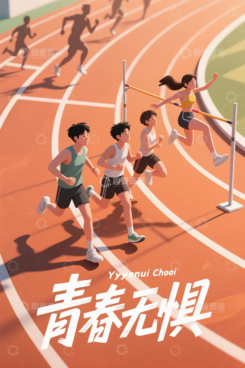 高清大图下载【趣麦麦图】青春正能量励志海报 2