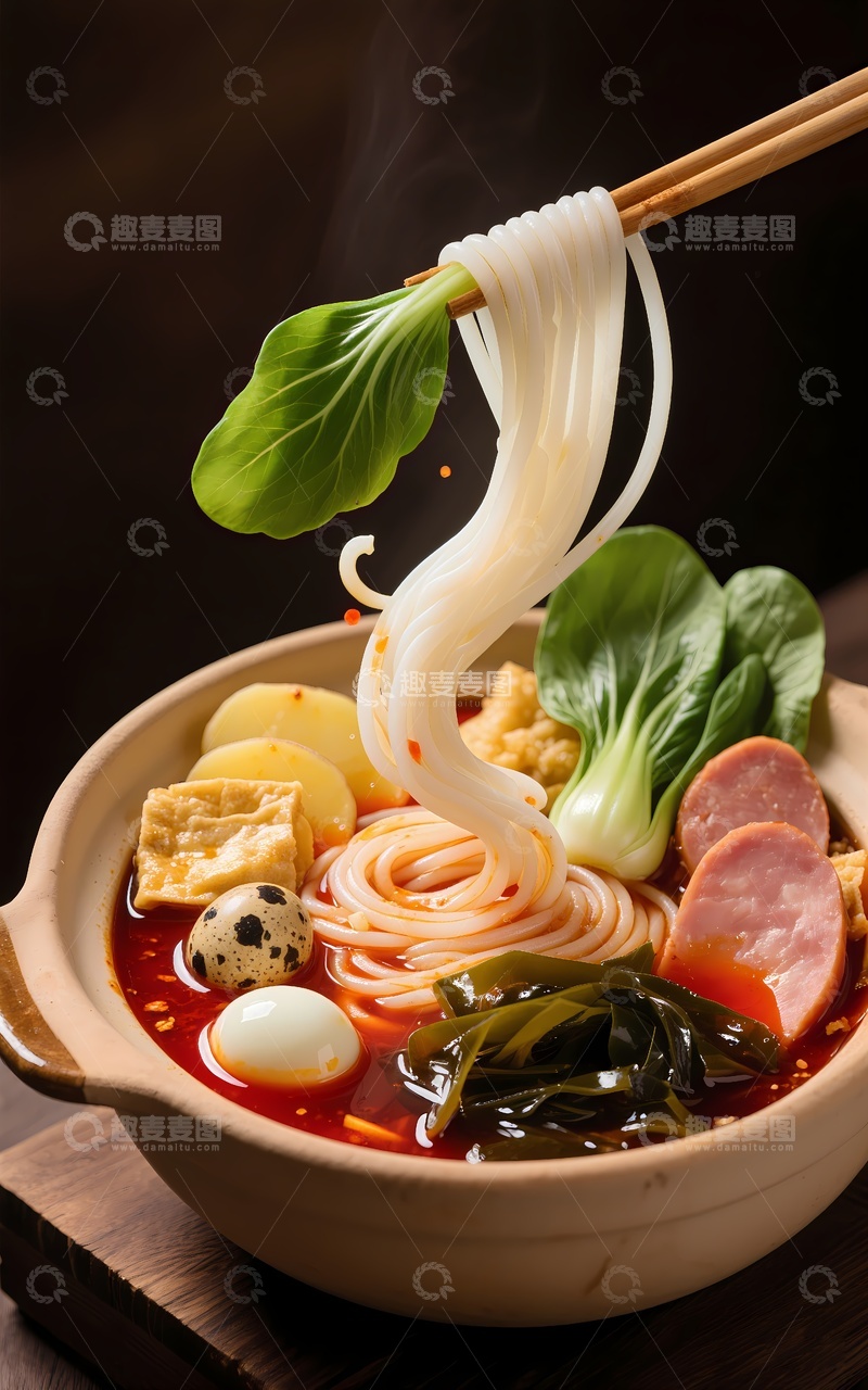 高清大图下载【趣麦麦图】砂锅粉砂锅米线1