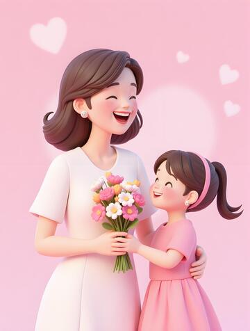 母亲节节日海报插画