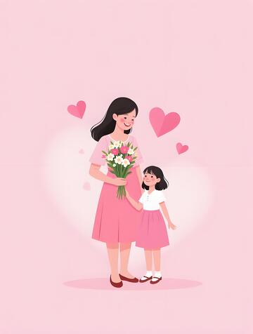 母亲节节日海报插画5
