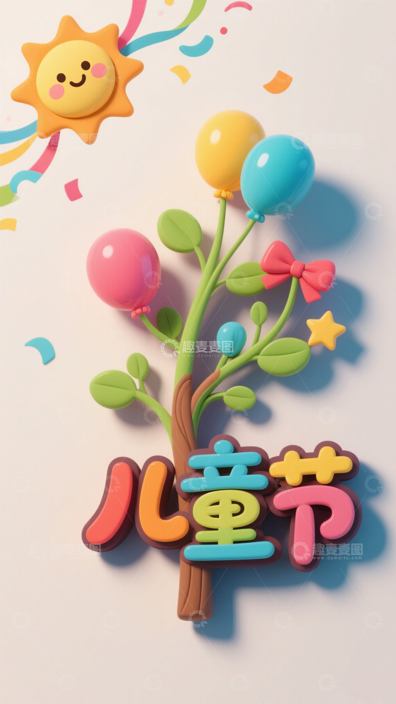 高清大图下载【趣麦麦图】六一儿童节气球素材