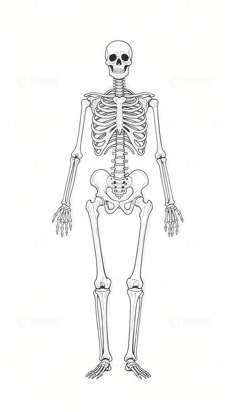 高清大图下载【趣麦麦图】人体骨骼图片