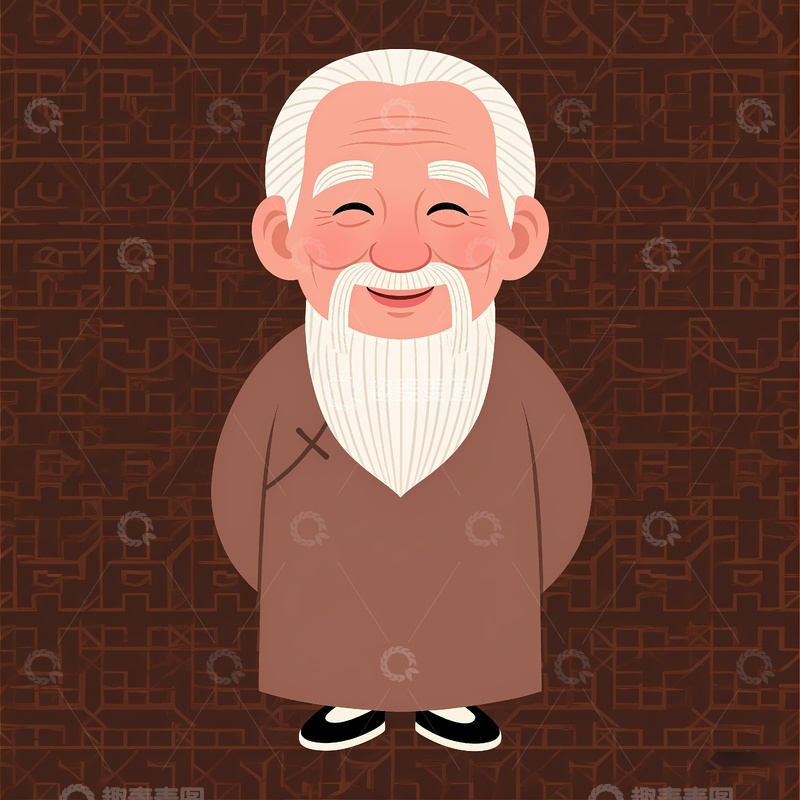 高清大图下载【趣麦麦图】老中医形象图1