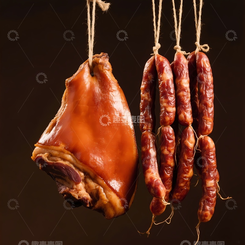 高清大图下载【趣麦麦图】腊肉腊肠熏肉香肠