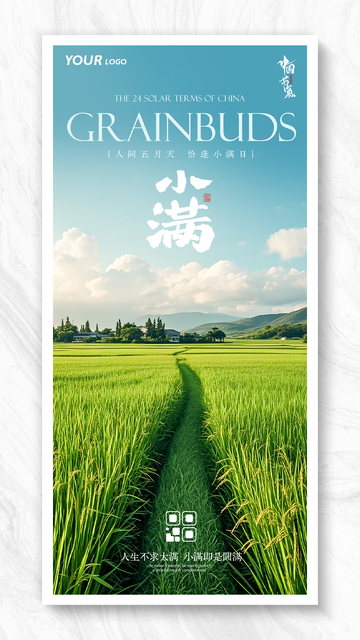 传统24节气之小满节气海报