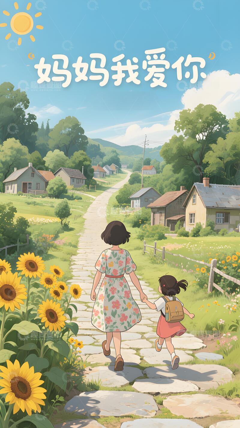高清大图下载【趣麦麦图】母亲节节日海报插画51