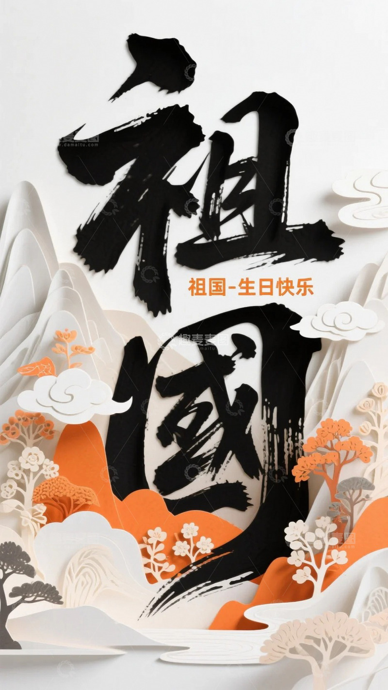 高清大图下载【趣麦麦图】祖国文字背景3