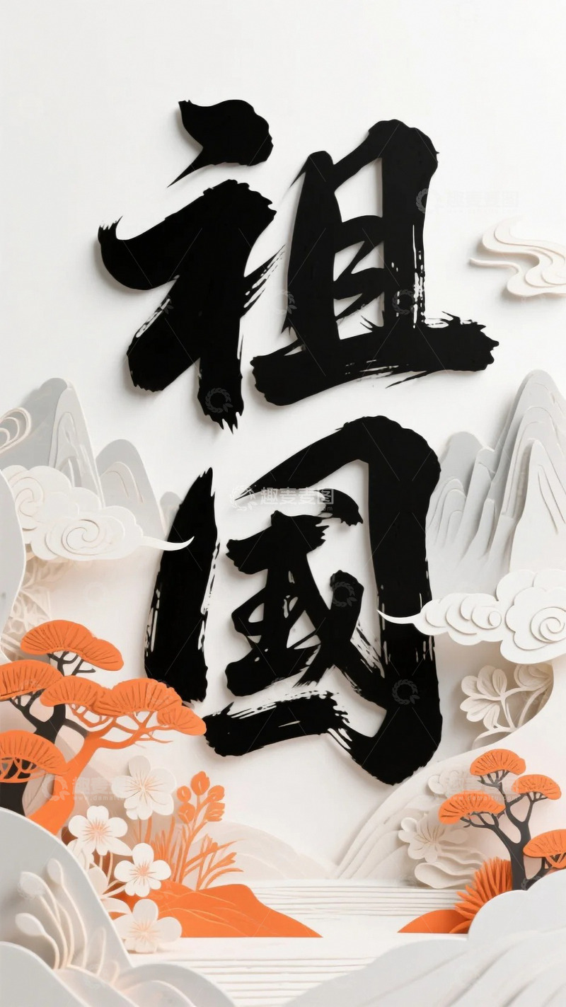 高清大图下载【趣麦麦图】祖国文字背景7