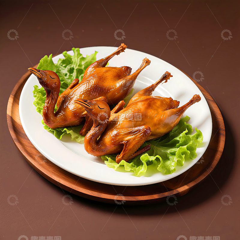 高清大图下载【趣麦麦图】烤乳鸽图片摄影2