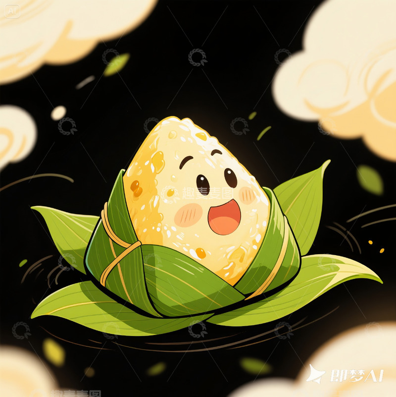 高清大图下载【趣麦麦图】端午节粽子漫画版1