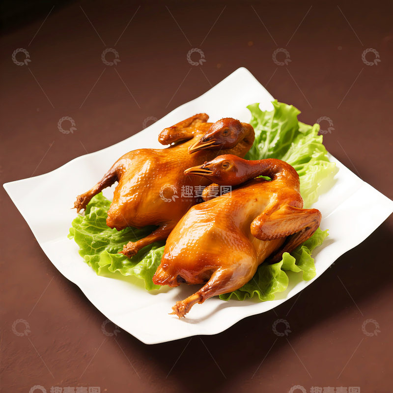 高清大图下载【趣麦麦图】烤乳鸽图片摄影1
