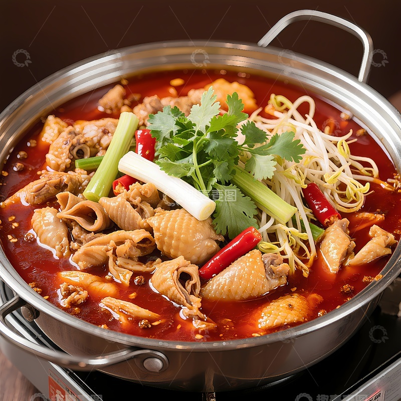 高清大图下载【趣麦麦图】火锅鸡图片摄影