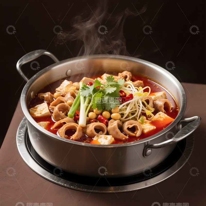 高清大图下载【趣麦麦图】豆花肥肠火锅