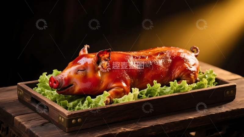高清大图下载【趣麦麦图】烤乳猪图片摄影