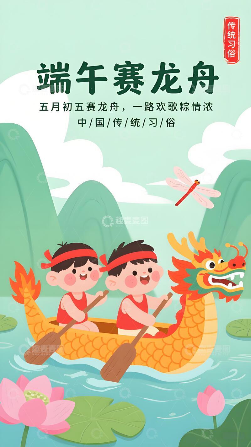高清大图下载【趣麦麦图】端午节海报6
