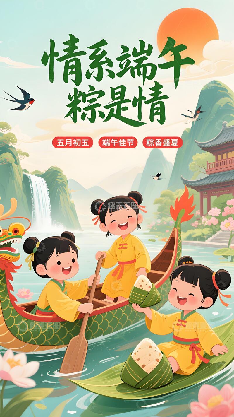 高清大图下载【趣麦麦图】端午节海报22