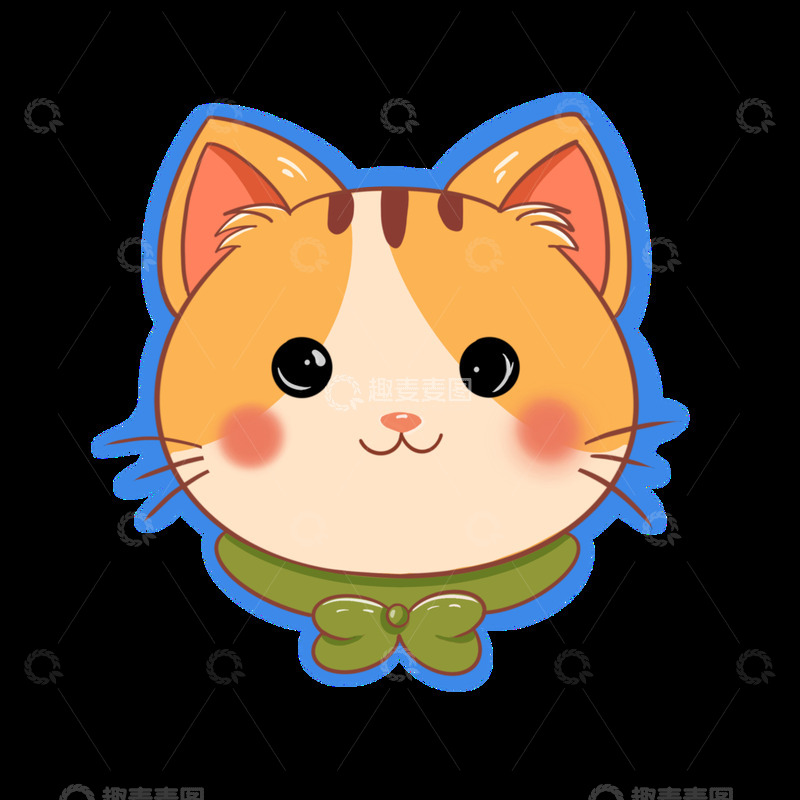 高清大图下载【趣麦麦图】卡通可爱小猫1