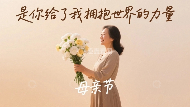 高清大图下载【趣麦麦图】母亲节康乃馨背景16