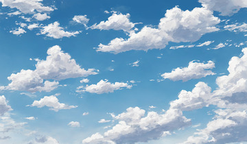 插画蓝天白云视觉焦点1