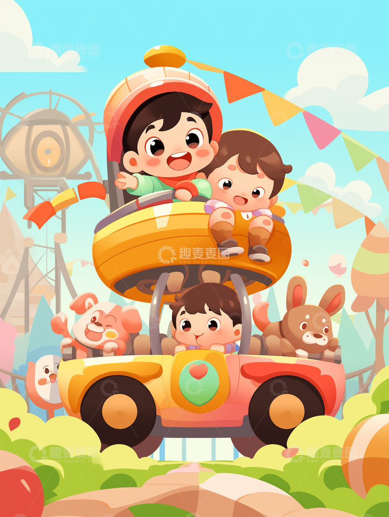 高清大图下载【趣麦麦图】六一儿童节海报素材41
