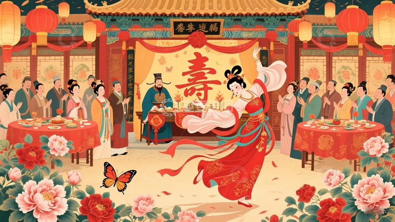古代祝寿宴会