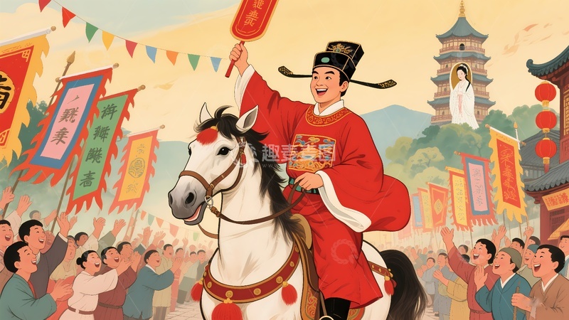 高清大图下载【趣麦麦图】金榜题名高中状元