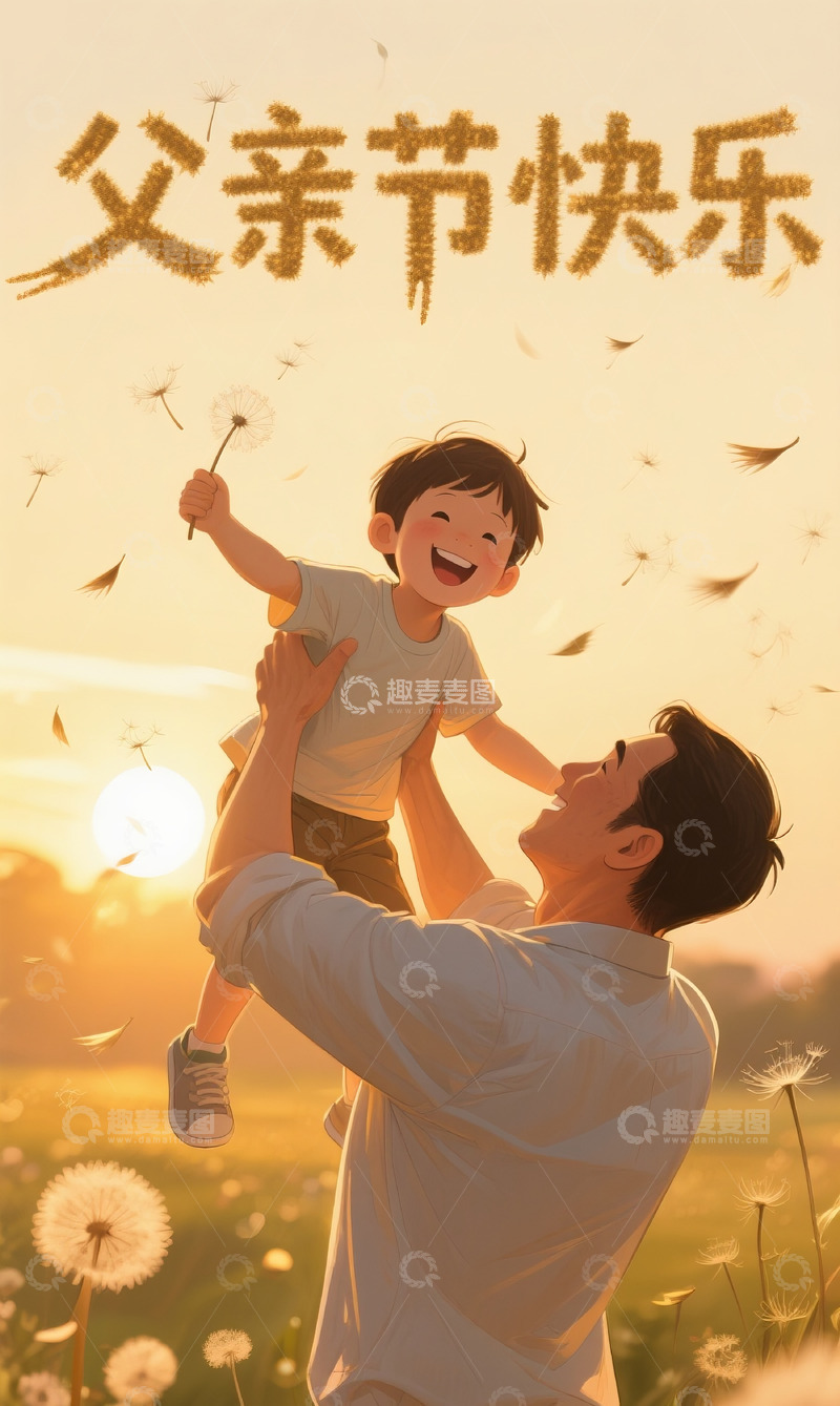 高清大图下载【趣麦麦图】父亲节海报4