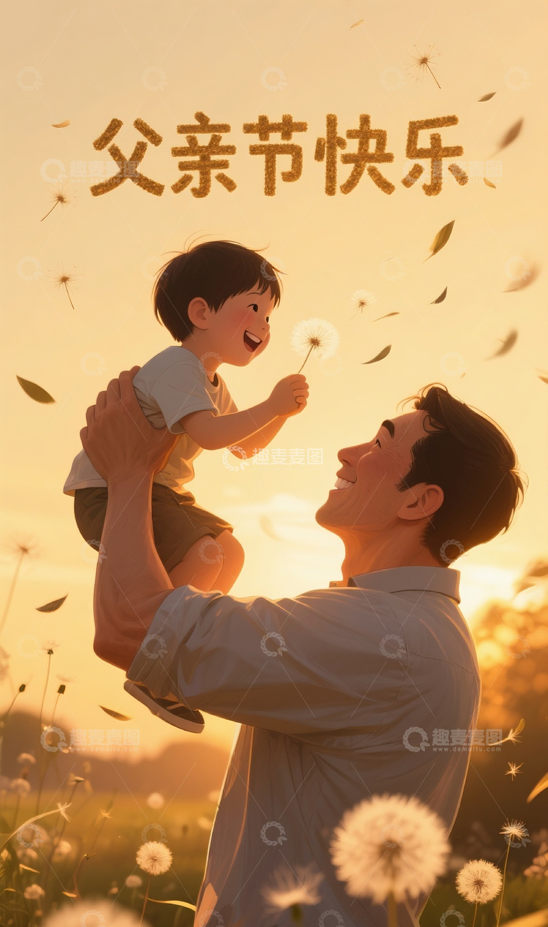高清大图下载【趣麦麦图】父亲节海报8