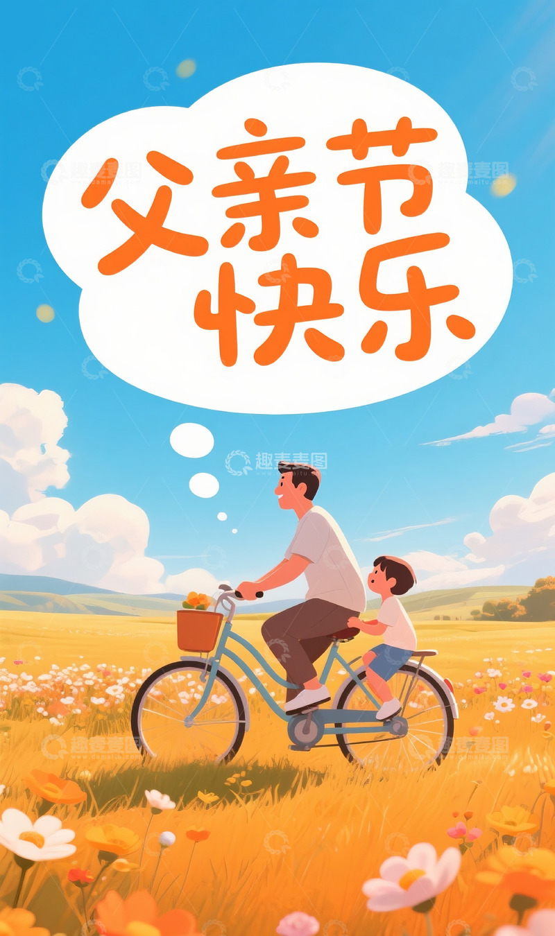 高清大图下载【趣麦麦图】父亲节海报3