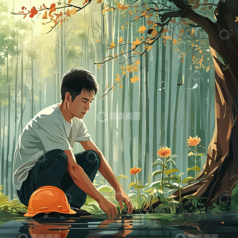 高清大图下载【趣麦麦图】春风又绿苦思人1