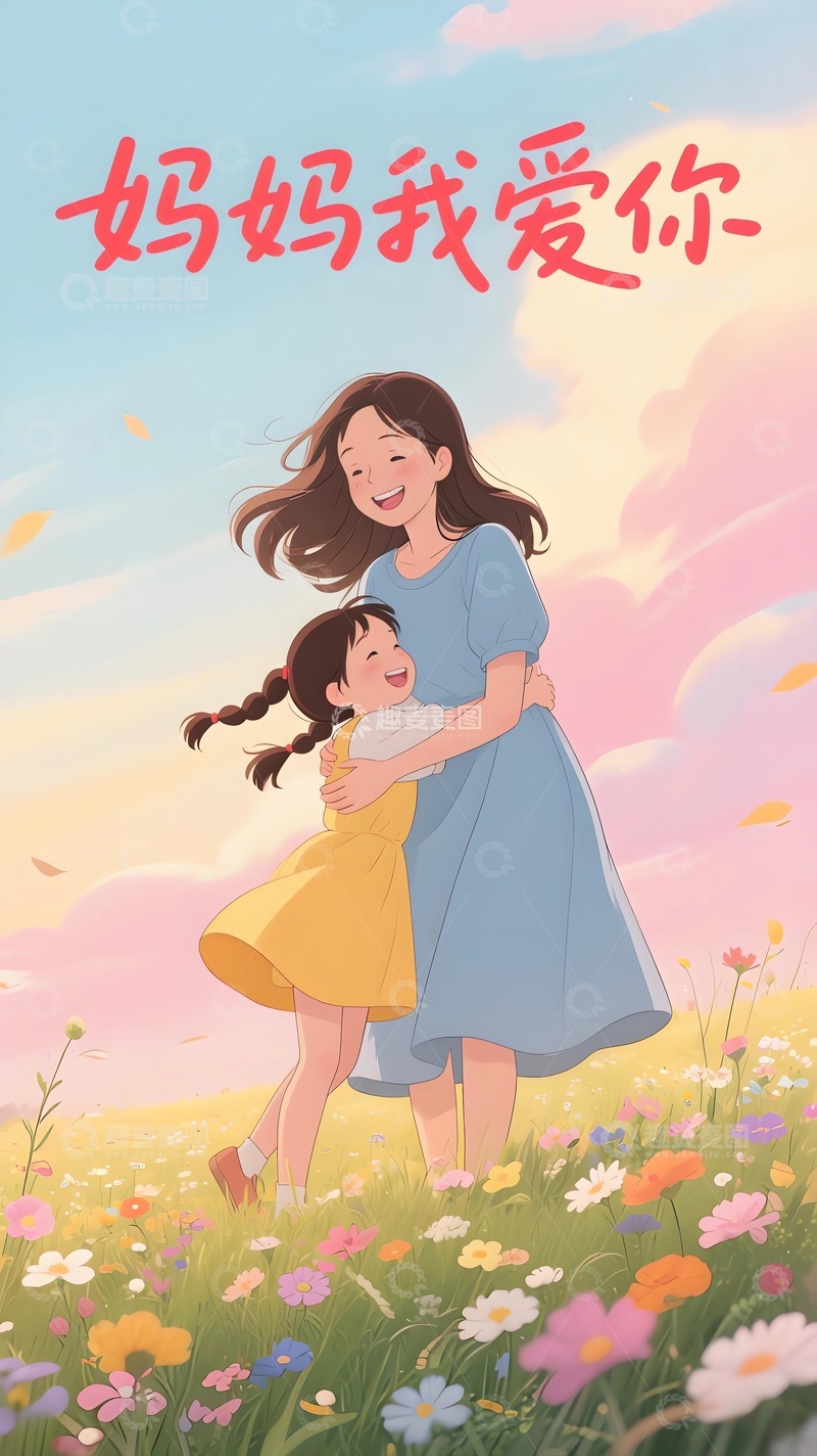 高清大图下载【趣麦麦图】母亲节节日海报插画118