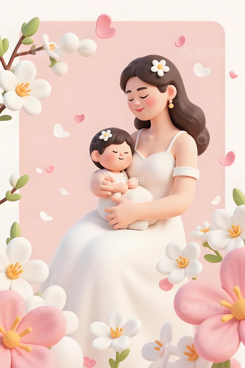 高清大图下载【趣麦麦图】母亲节节日海报插画119