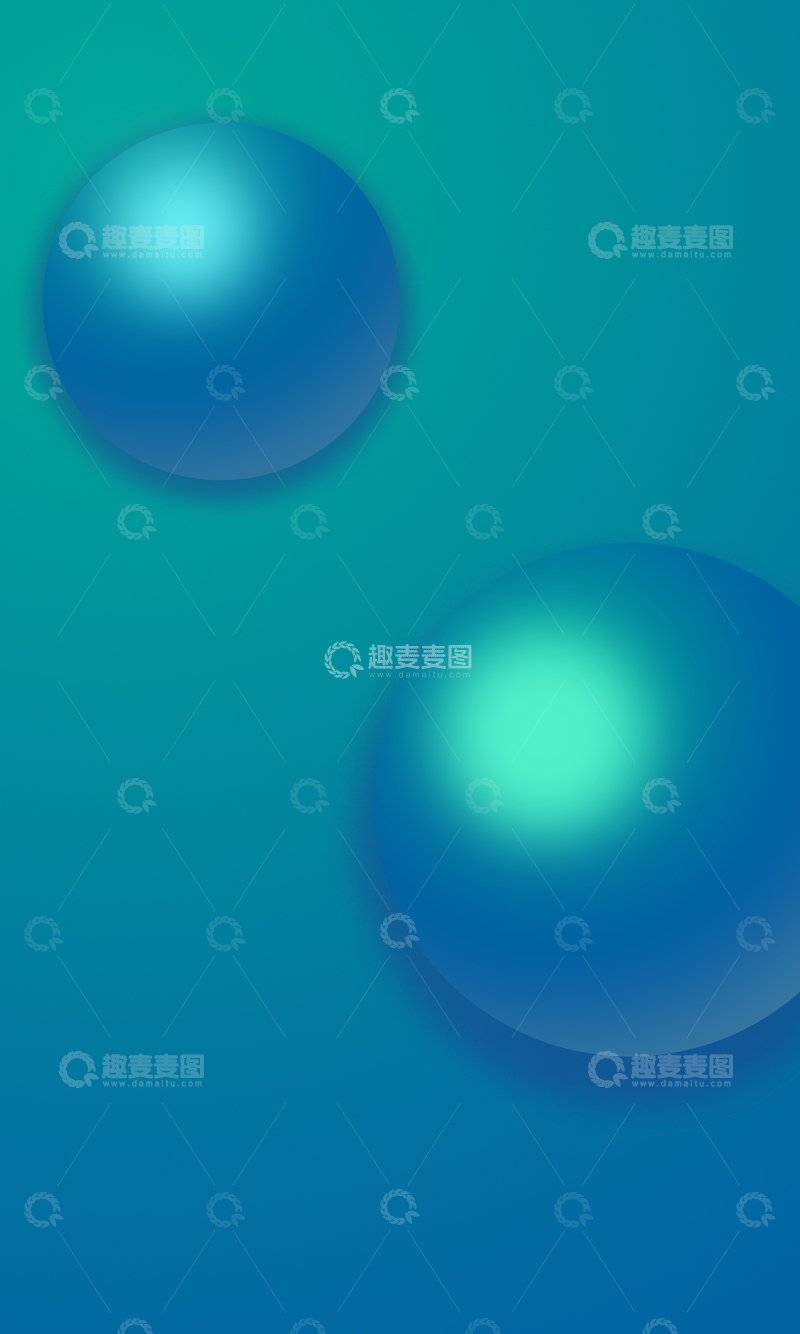 源文件下载【趣麦麦图】蓝色小球