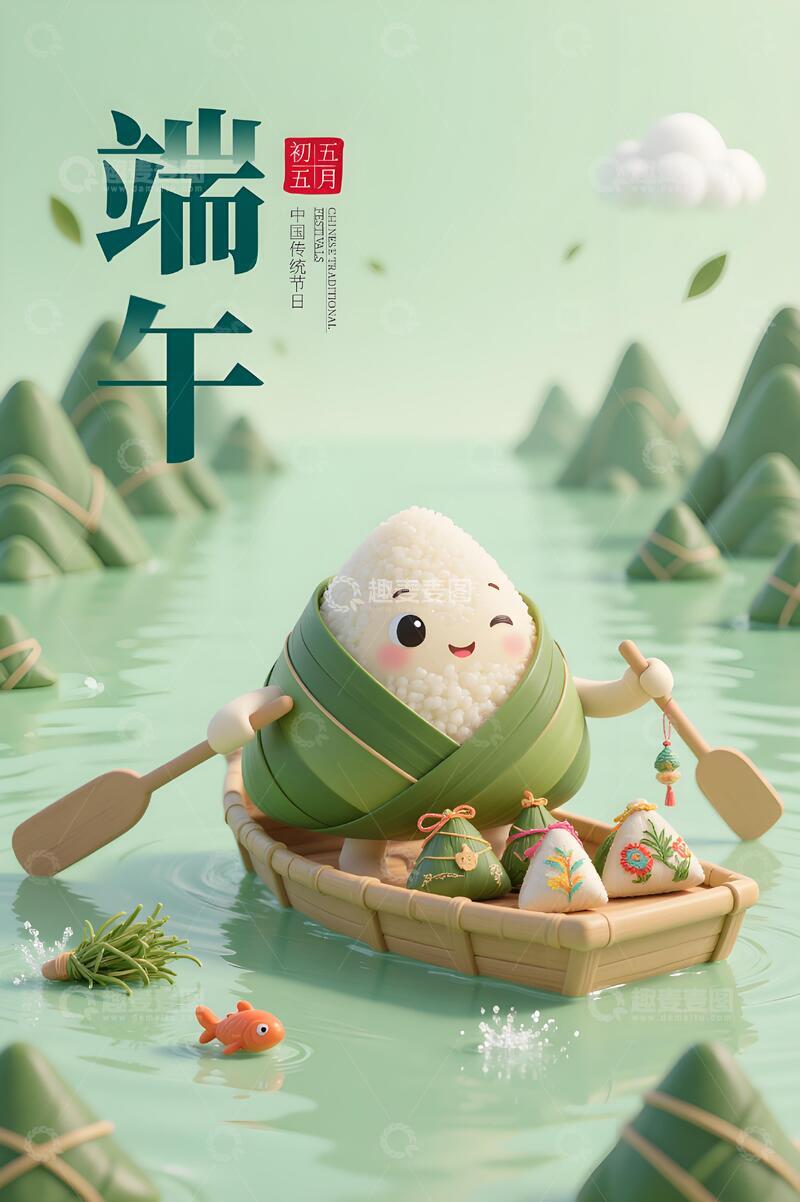 高清大图下载【趣麦麦图】端午节节日海报6