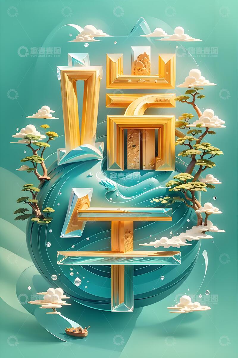 高清大图下载【趣麦麦图】端午节节日海报12