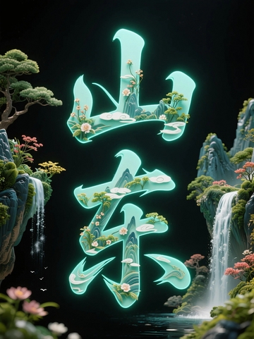 山东地标字体设计1