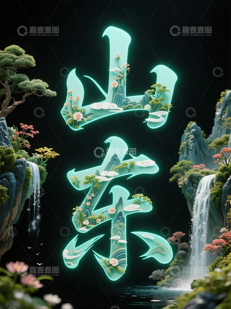 高清大图下载【趣麦麦图】山东地标字体设计1