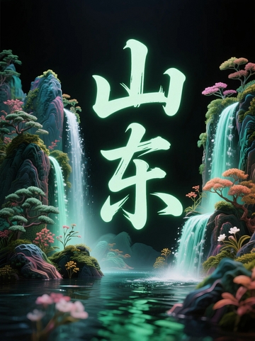 山东地标字体设计