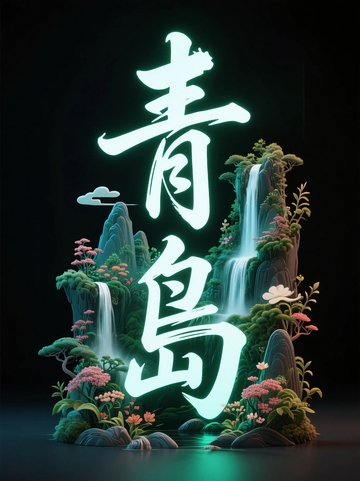 青岛地标字体设计1